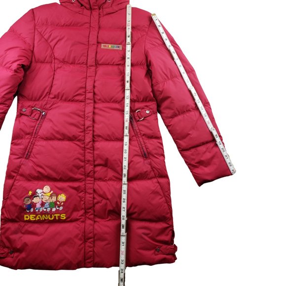Vintage Snoopy Peanuts Gang Red Puffer Jacket Juniors L Womens S - Picture 9 of 10